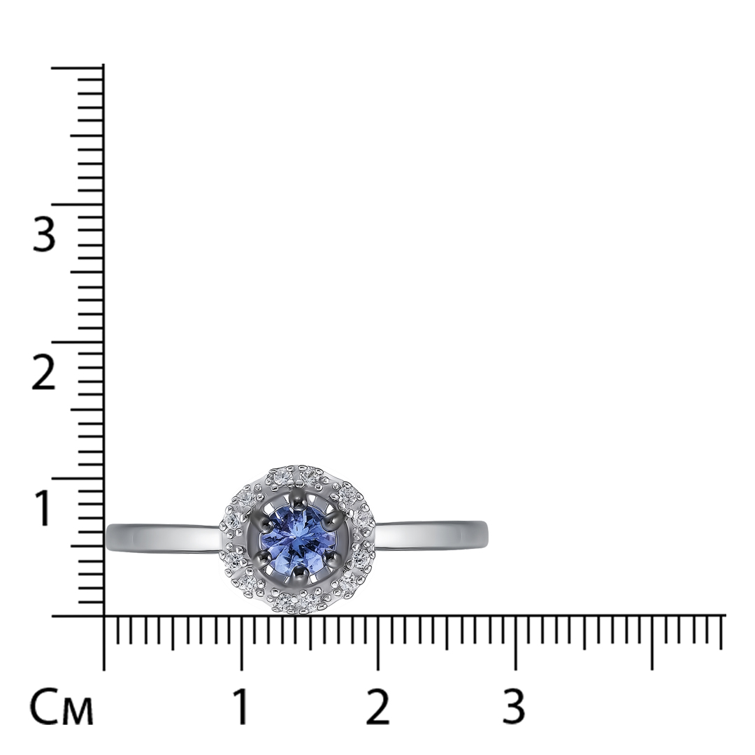 Серебряное кольцо с танзанитом