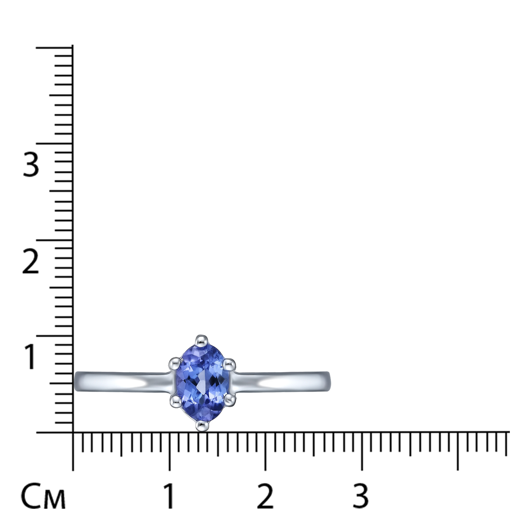 Серебряное кольцо с танзанитом