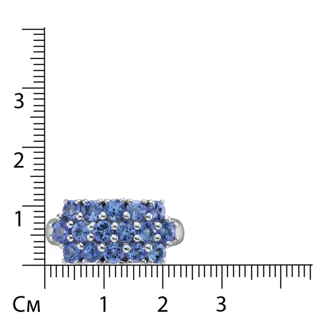 Серебряное кольцо с танзанитами