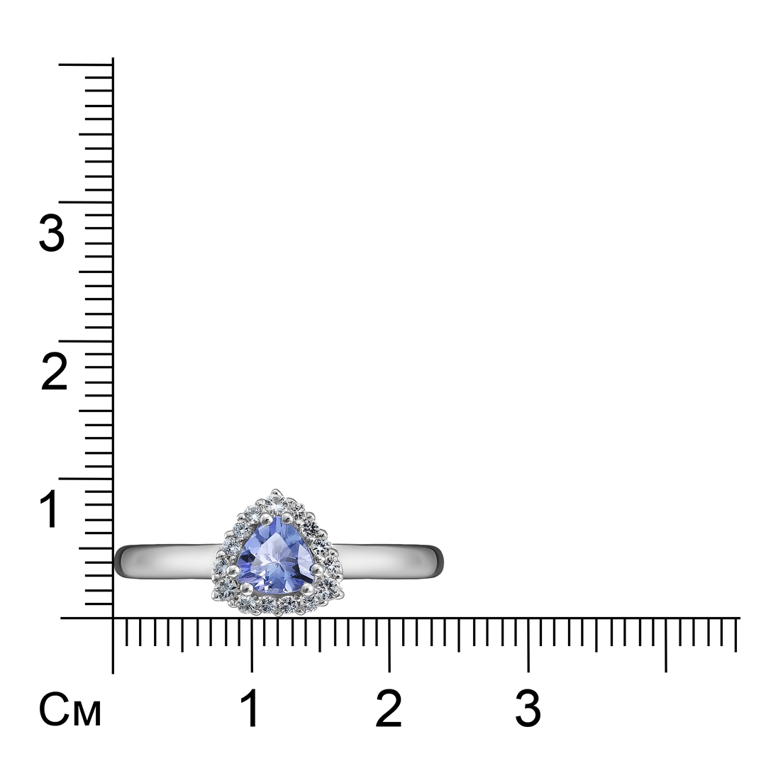 Серебряное кольцо с танзанитом