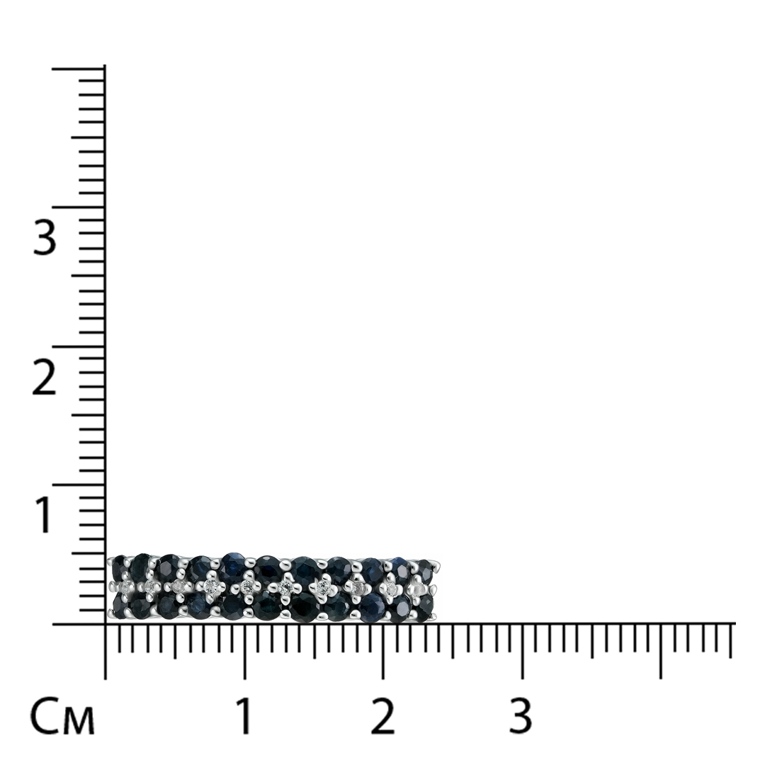 Серебряное кольцо с сапфирами