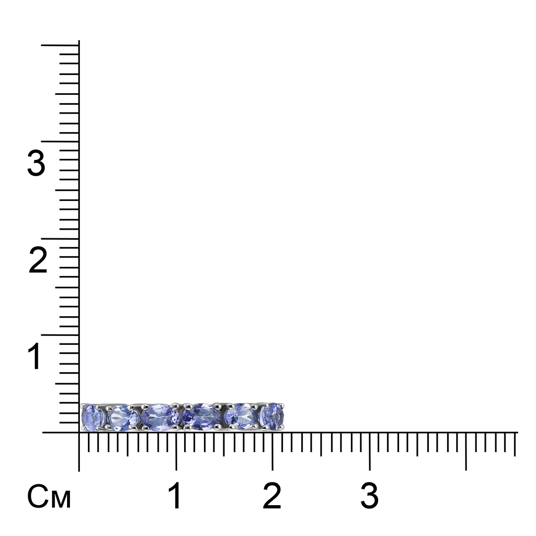 Серебряное кольцо с танзанитами