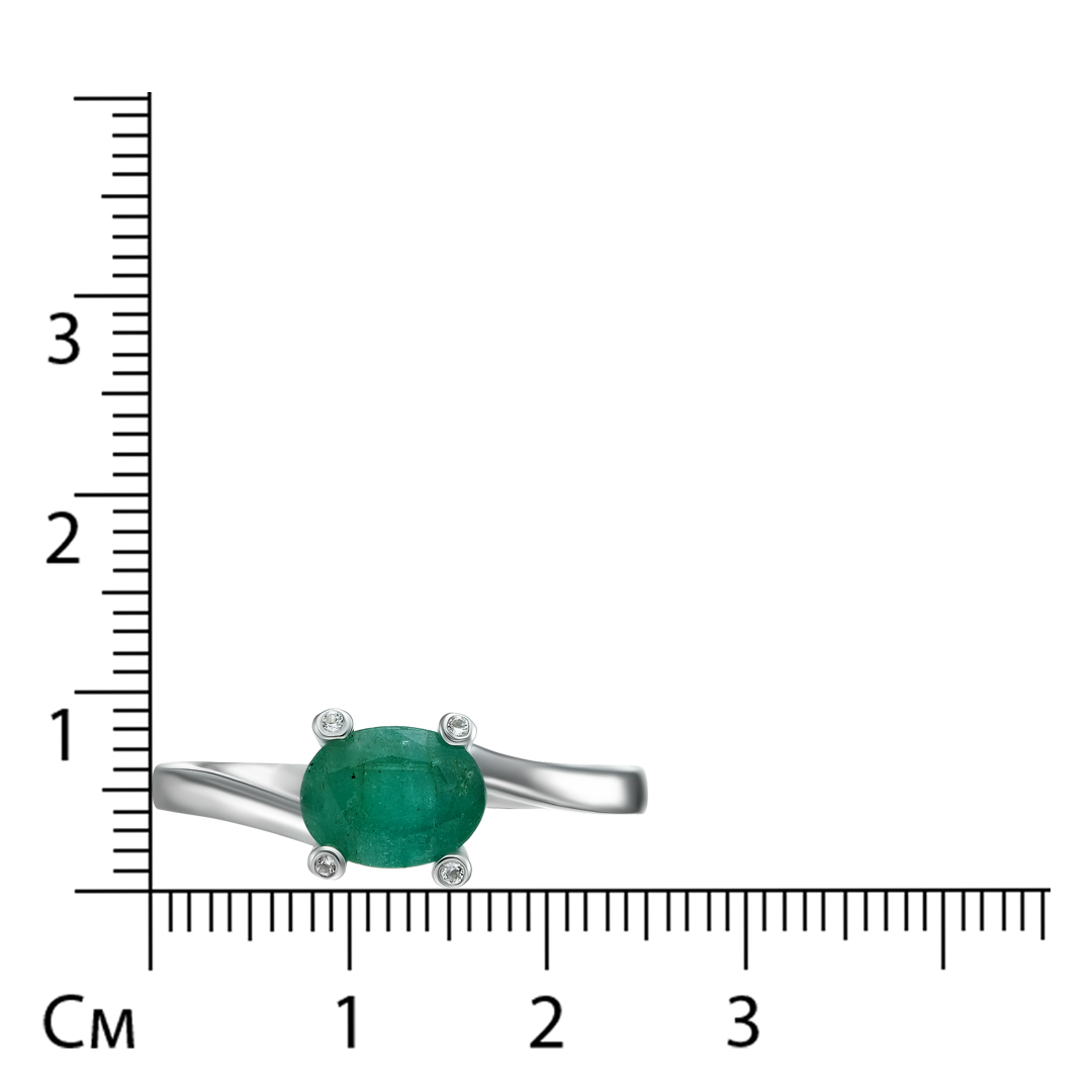 Серебряное кольцо с изумрудом
