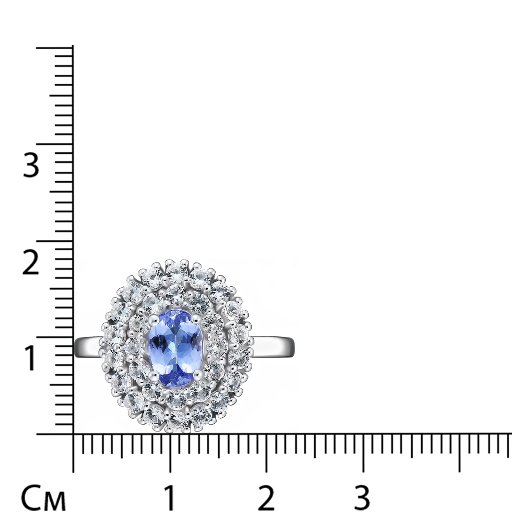 Серебряное кольцо с танзанитом