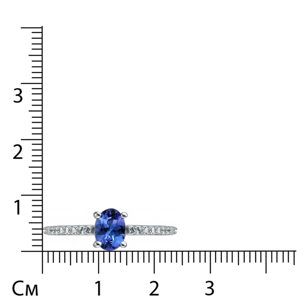 Серебряное кольцо с танзанитом