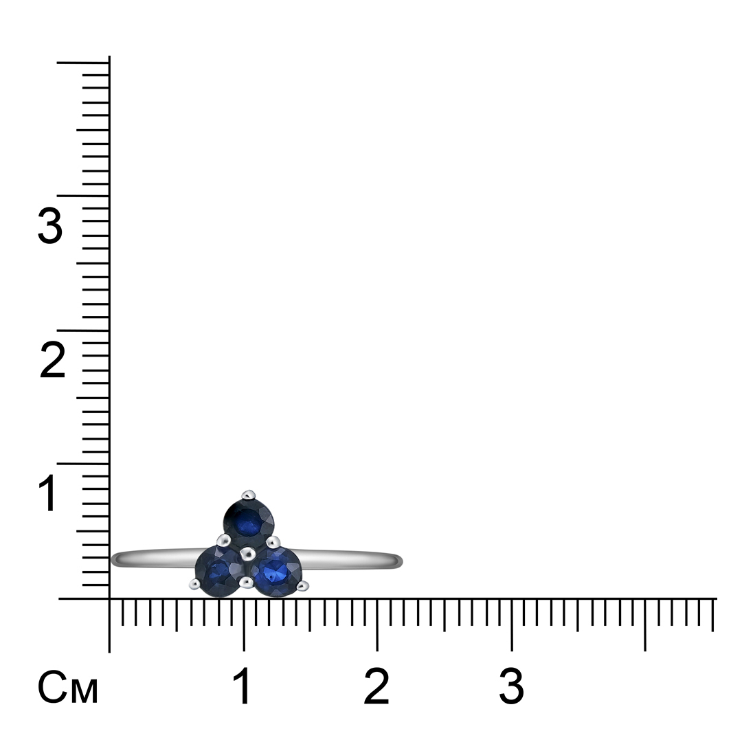 Серебряное кольцо с сапфирами