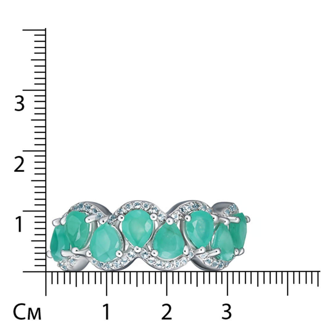 Серебряное кольцо с изумрудами