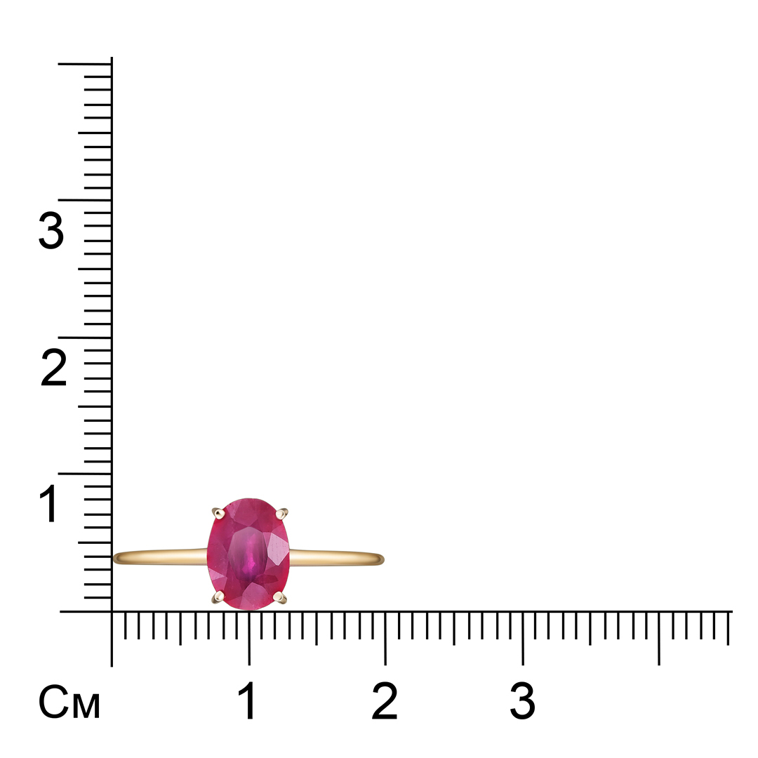 Кольцо из золота с рубином