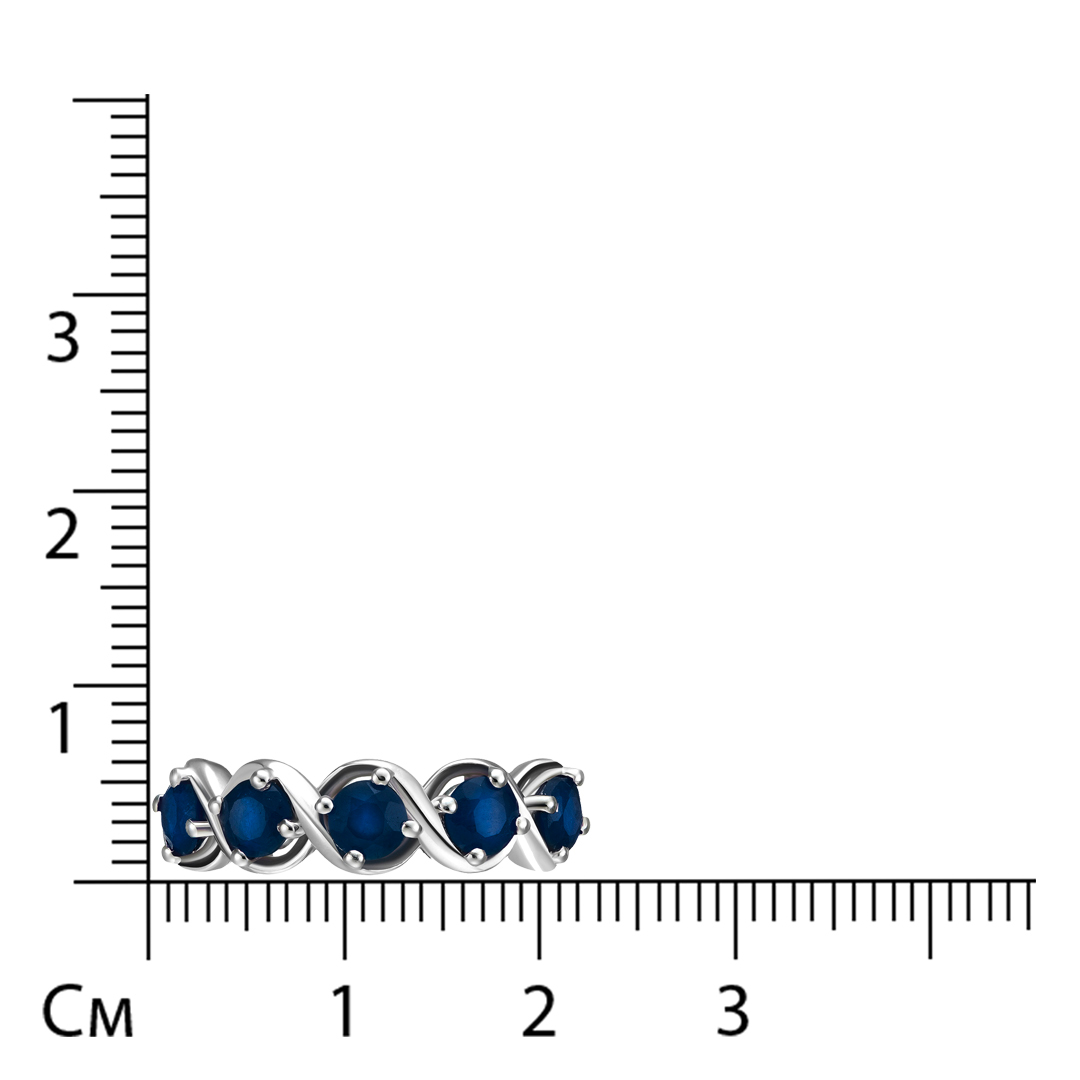 Серебряное кольцо с сапфирами