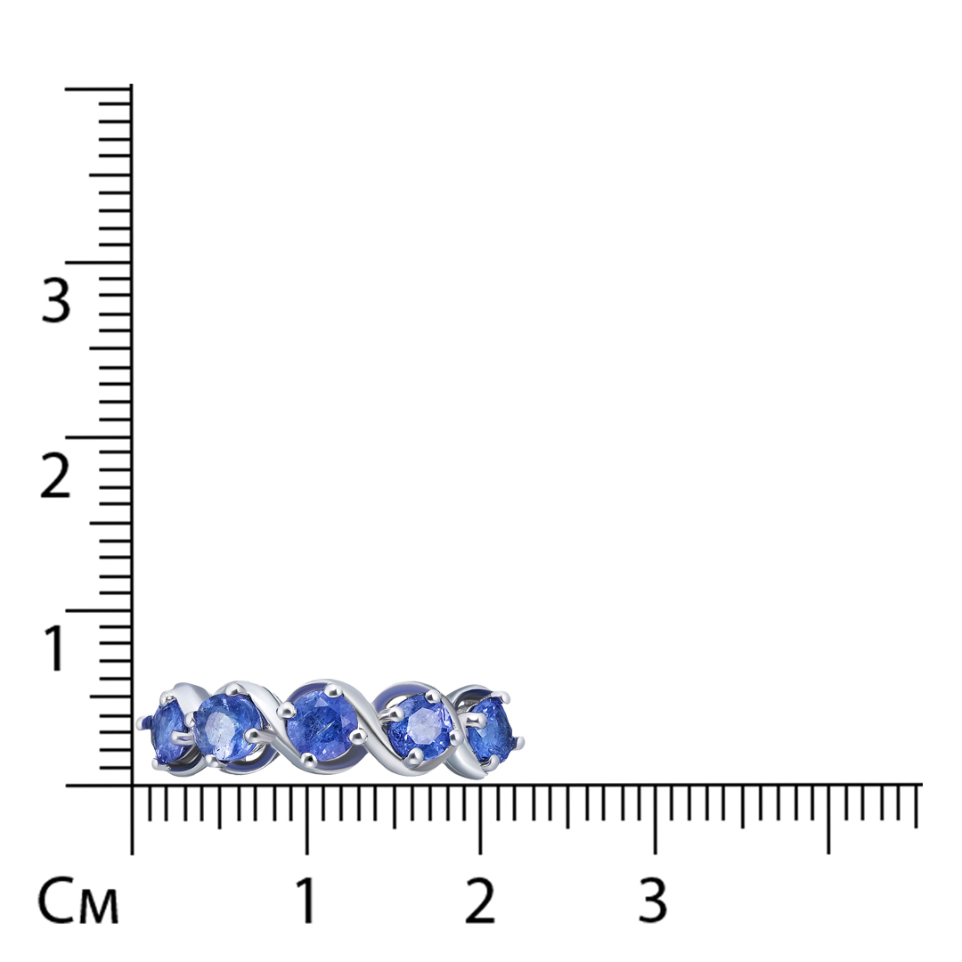 Серебряное кольцо с танзанитами