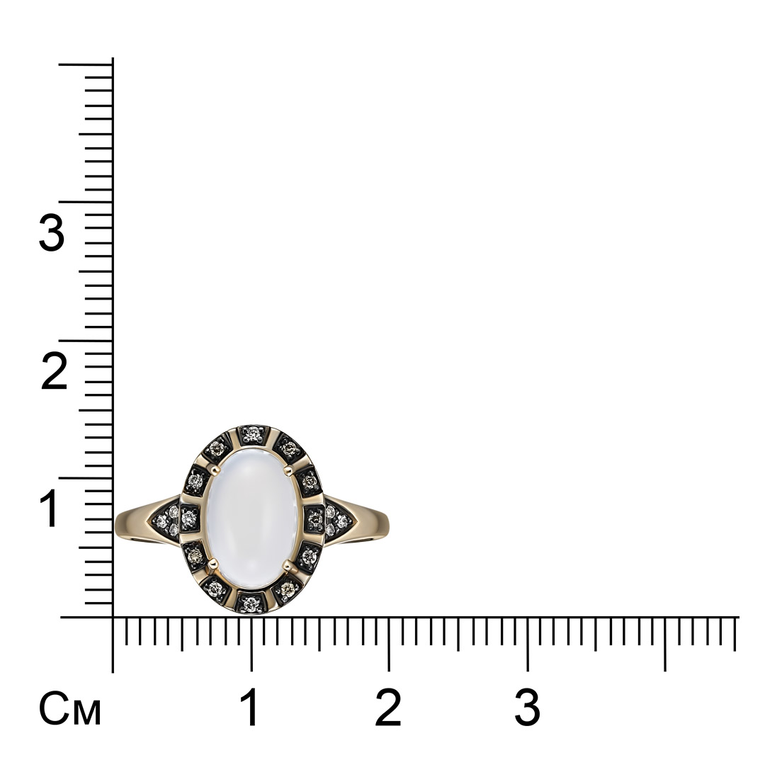 Кольцо из золота с лунным камнем