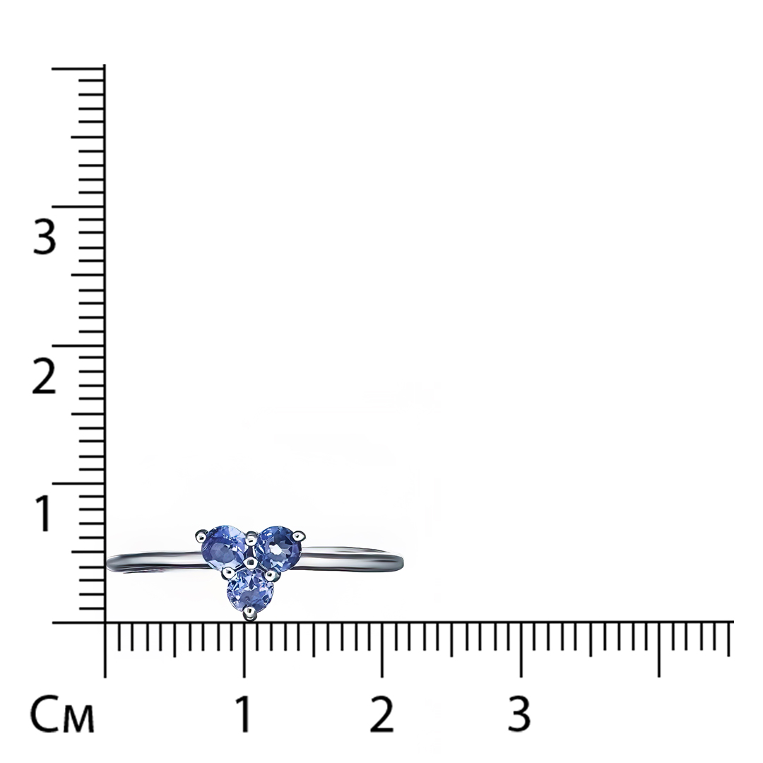 Серебряное кольцо с танзанитами