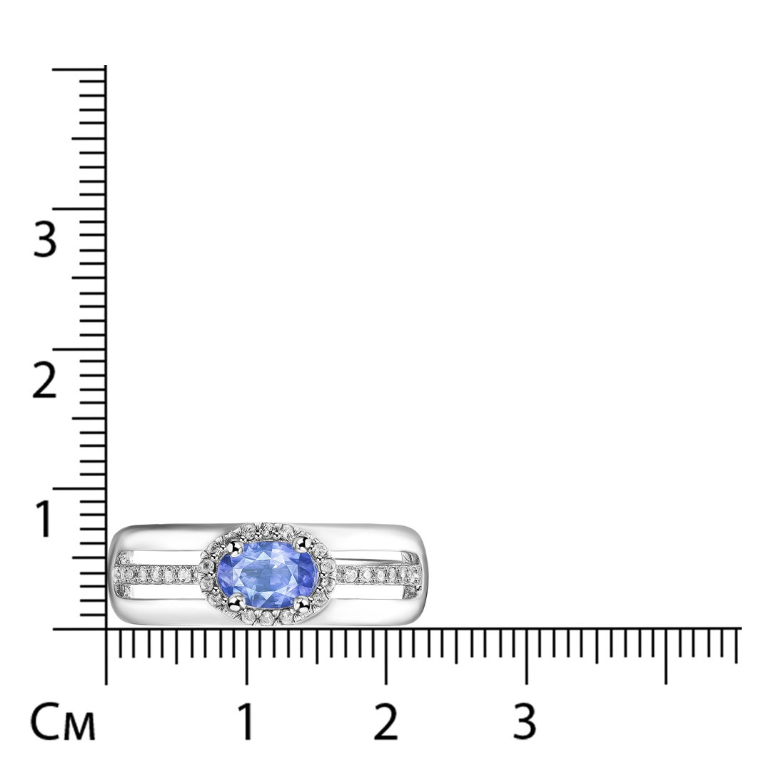 Серебряное кольцо с танзанитом