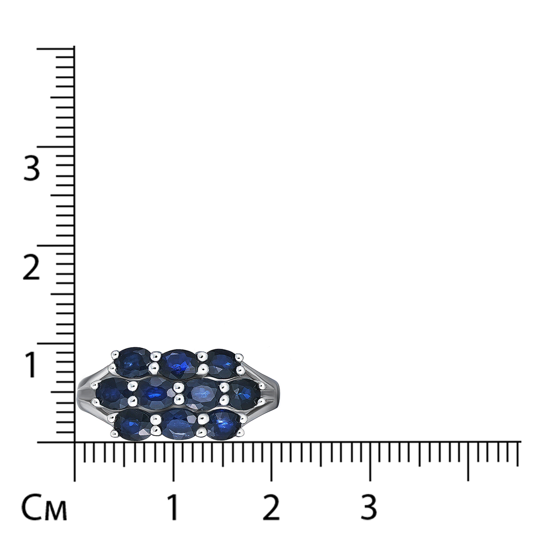 Серебряное кольцо с сапфирами