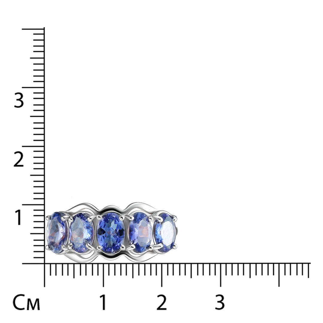 Серебряное кольцо с танзанитами