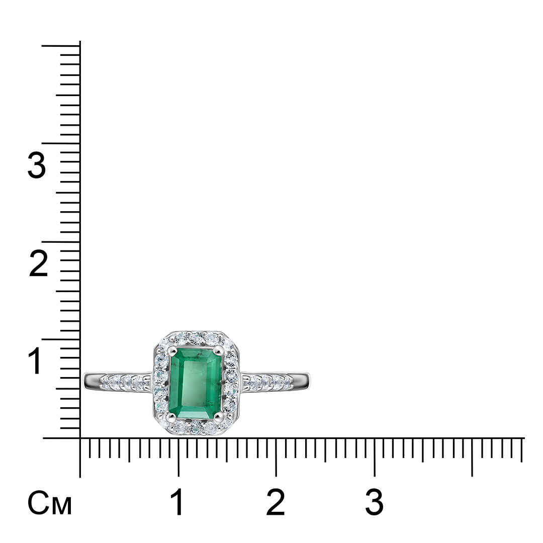 Серебряное кольцо с изумрудом