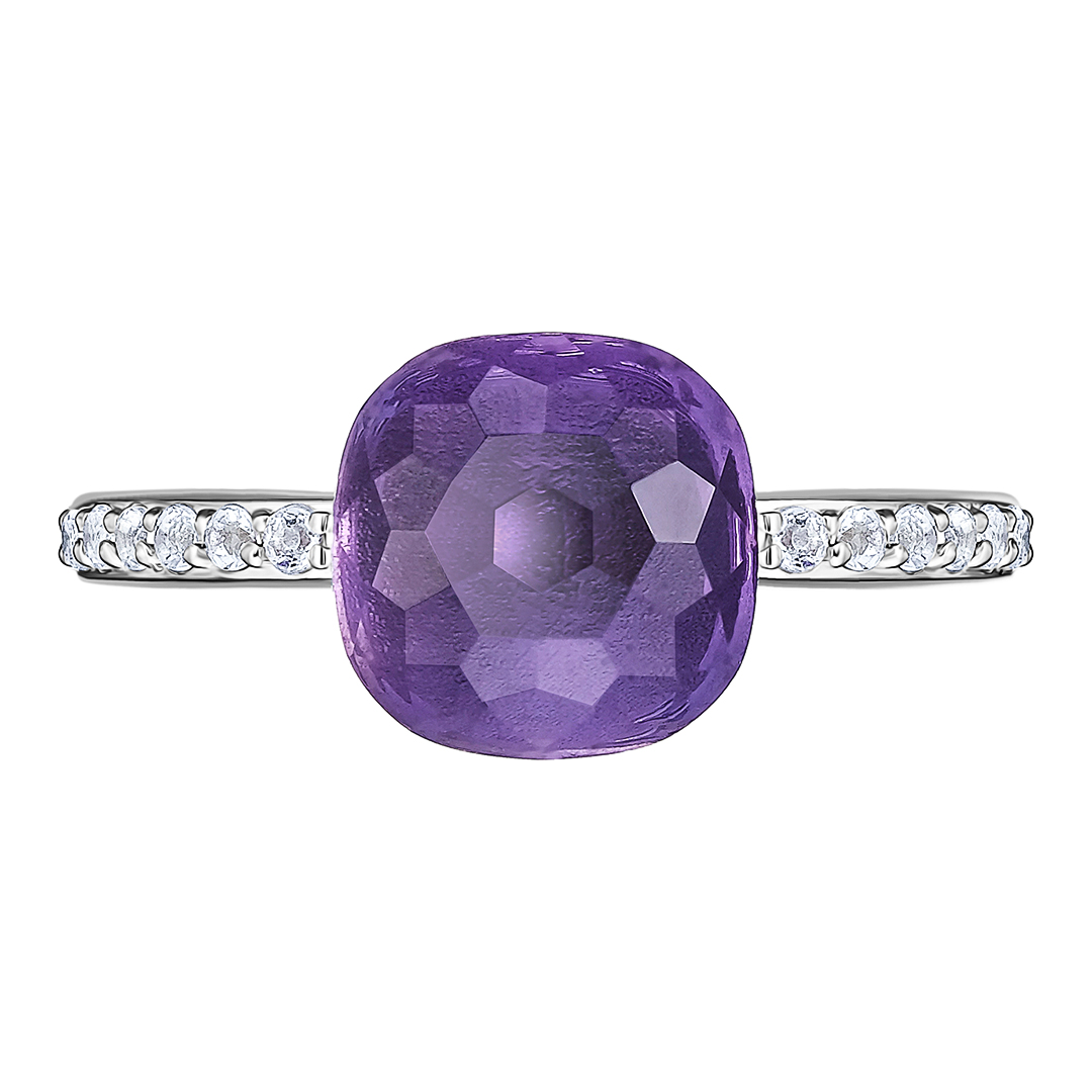 Серебряное кольцо с аметистом