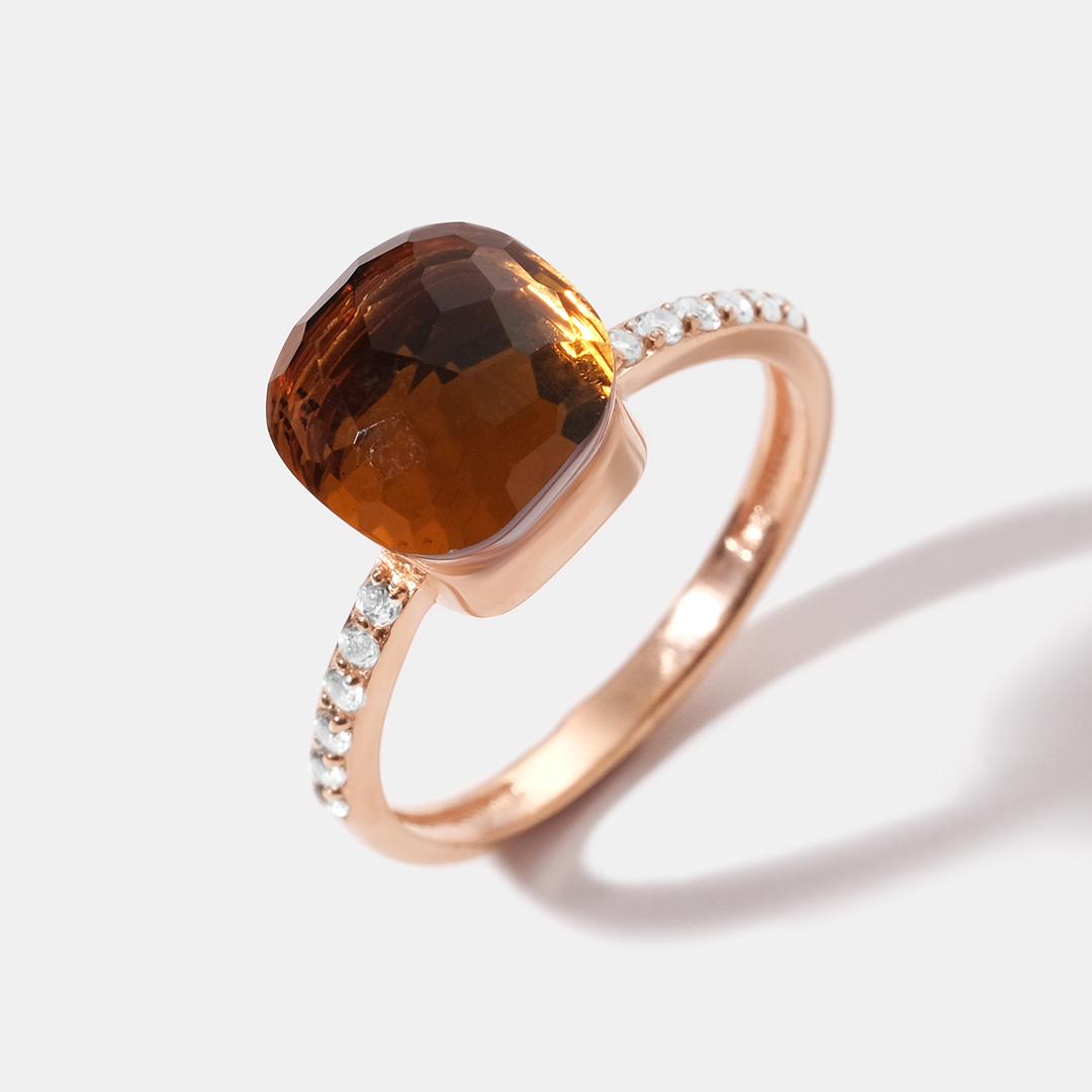 Серебряное кольцо с лимонным кварцем