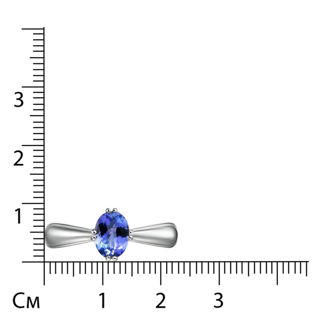Серебряное кольцо с танзанитом