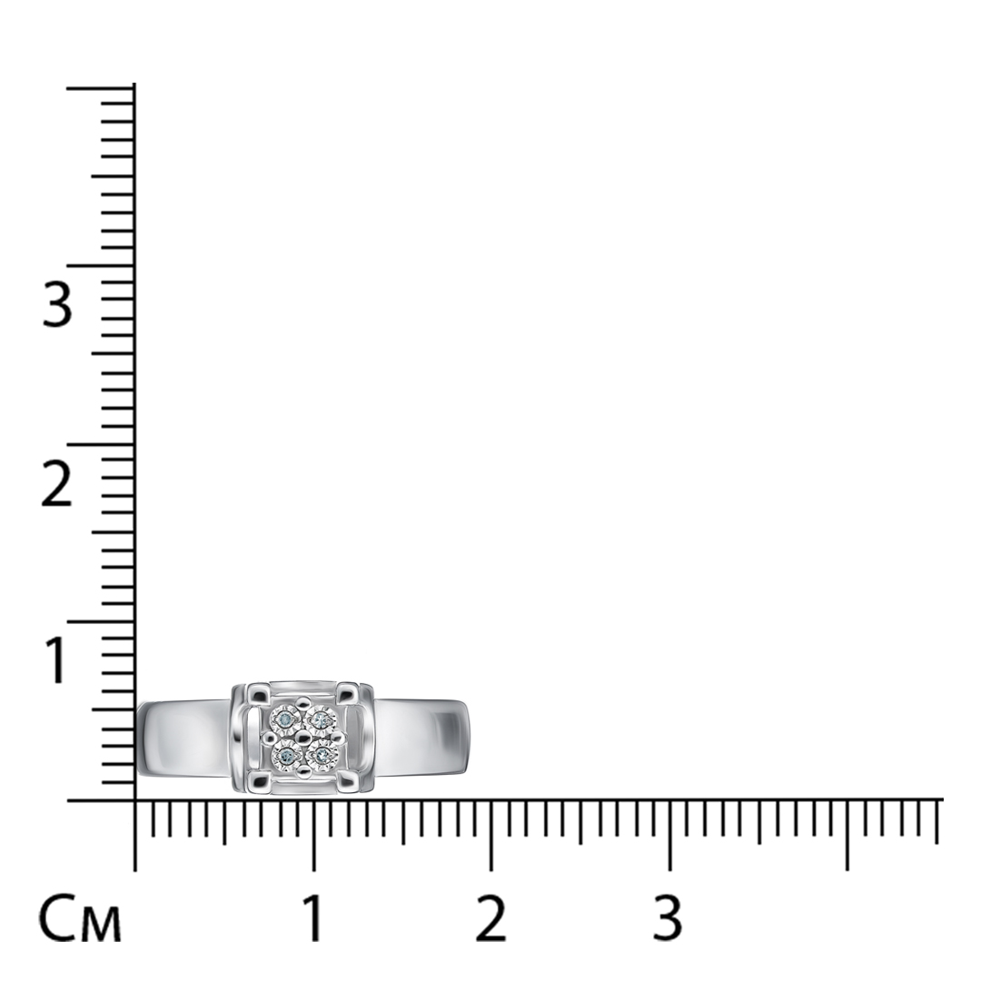 Серебряное кольцо с бриллиантами