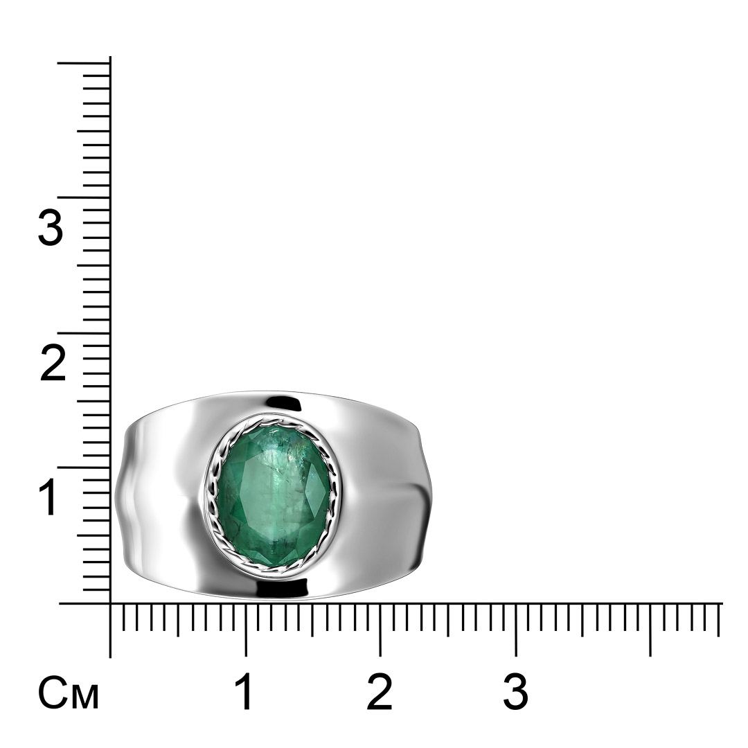 Серебряное кольцо с изумрудом