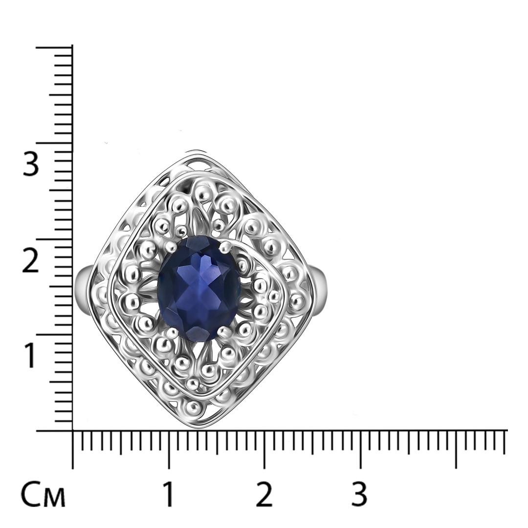 Серебряное кольцо с иолитом