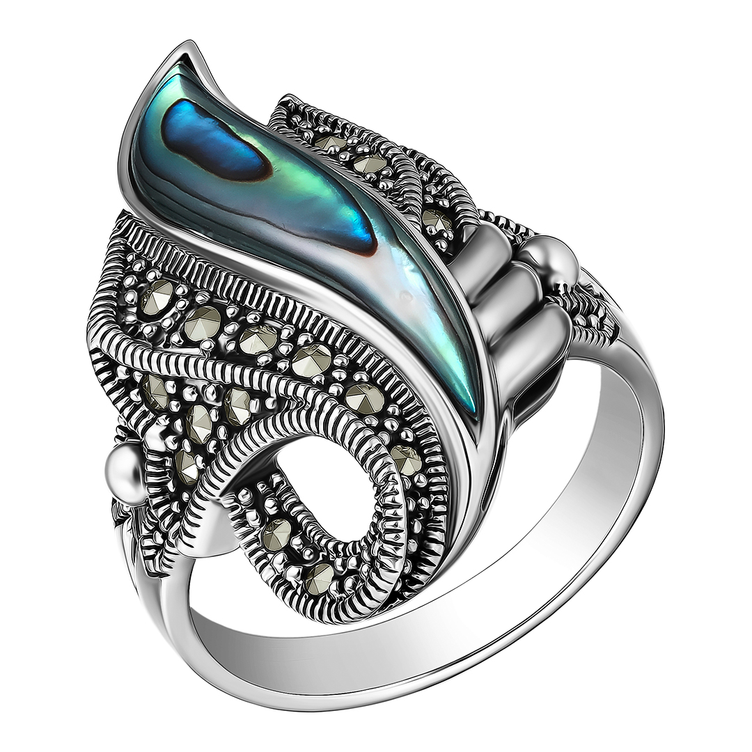 Серебряное кольцо с перламутром абалон