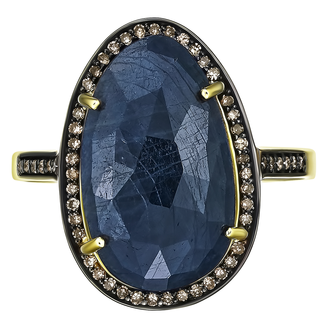 Серебряное кольцо с корундом
