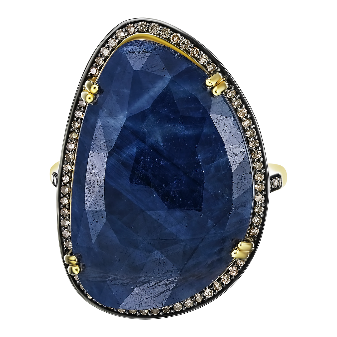 Серебряное кольцо с корундом