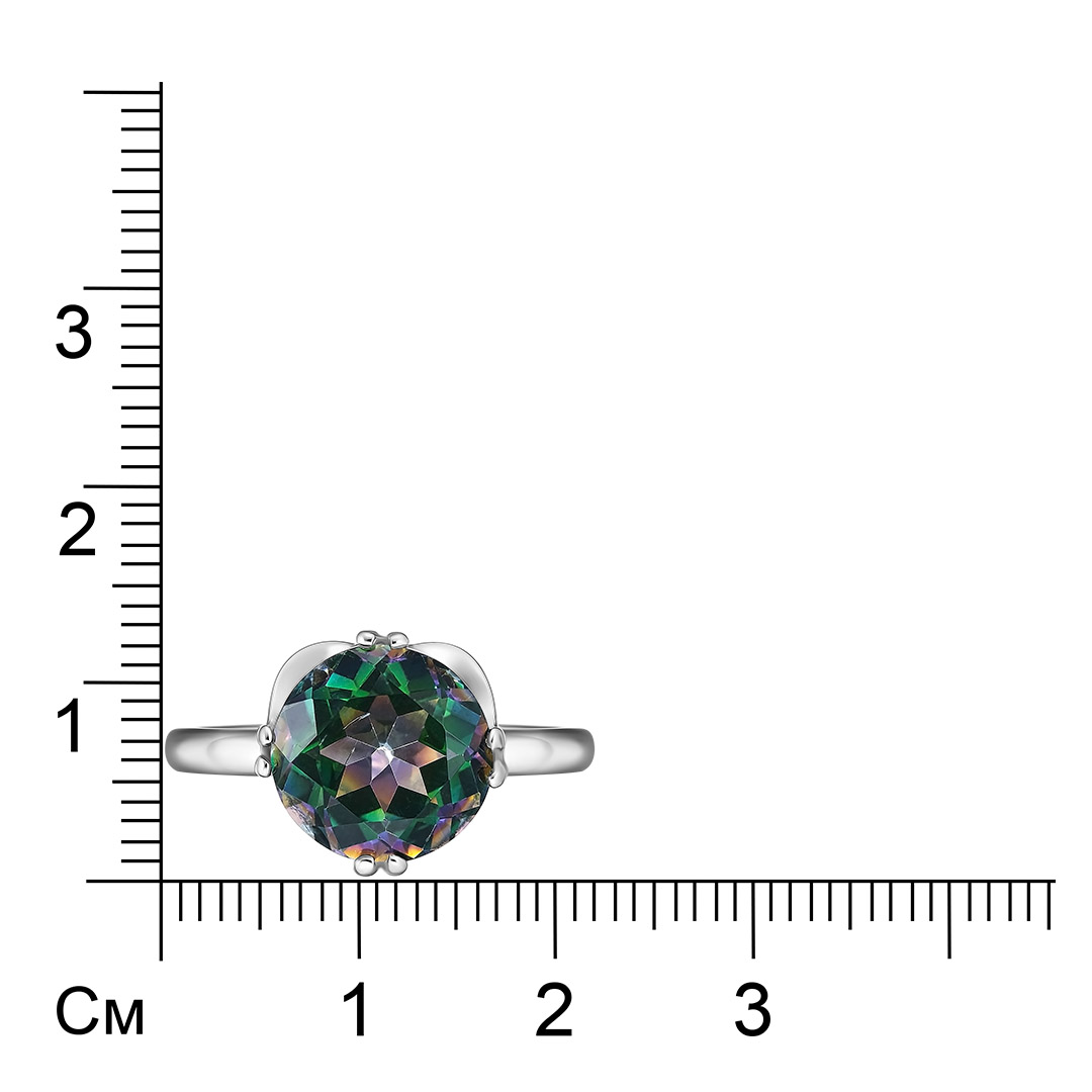 Серебряное кольцо с топазом Мистик