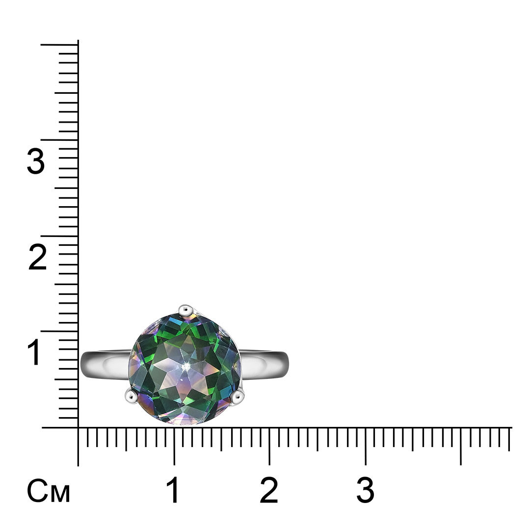 Серебряное кольцо с топазом Мистик