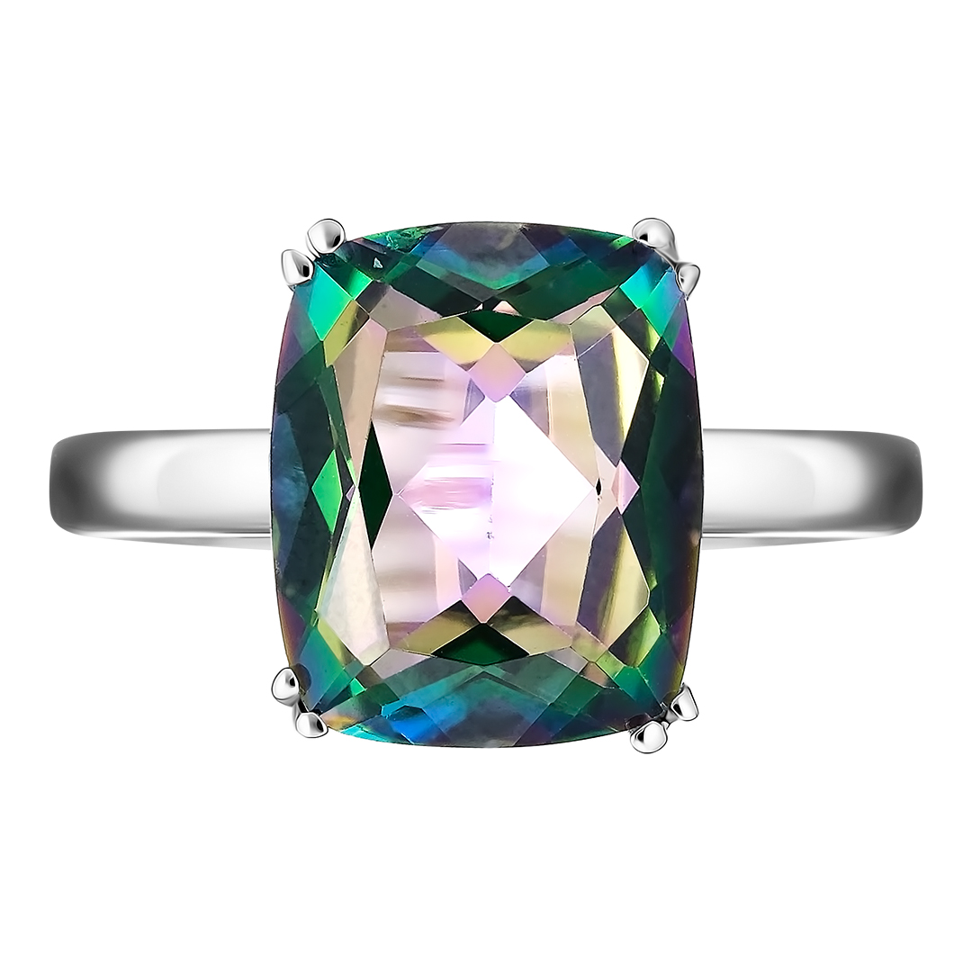 Серебряное кольцо с топазом Мистик