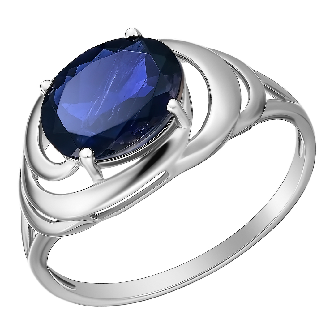 Серебряное кольцо с иолитом