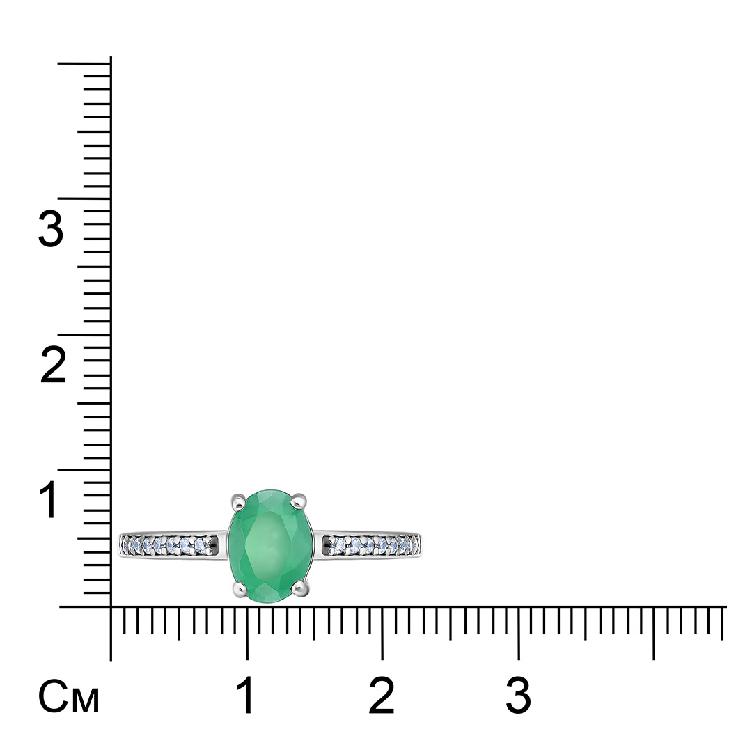 Серебряное кольцо с изумрудом