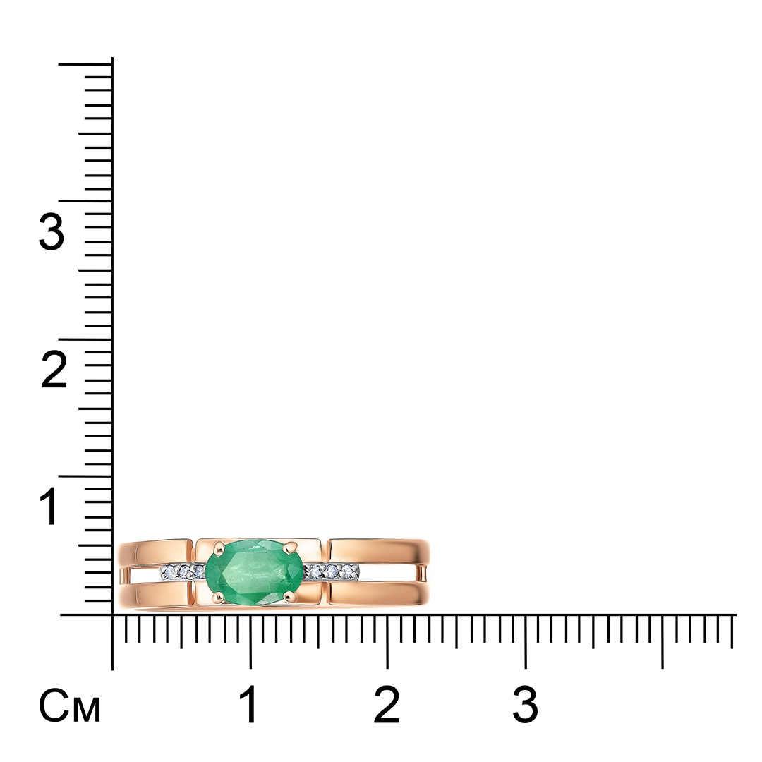 Кольцо из золота с изумрудом