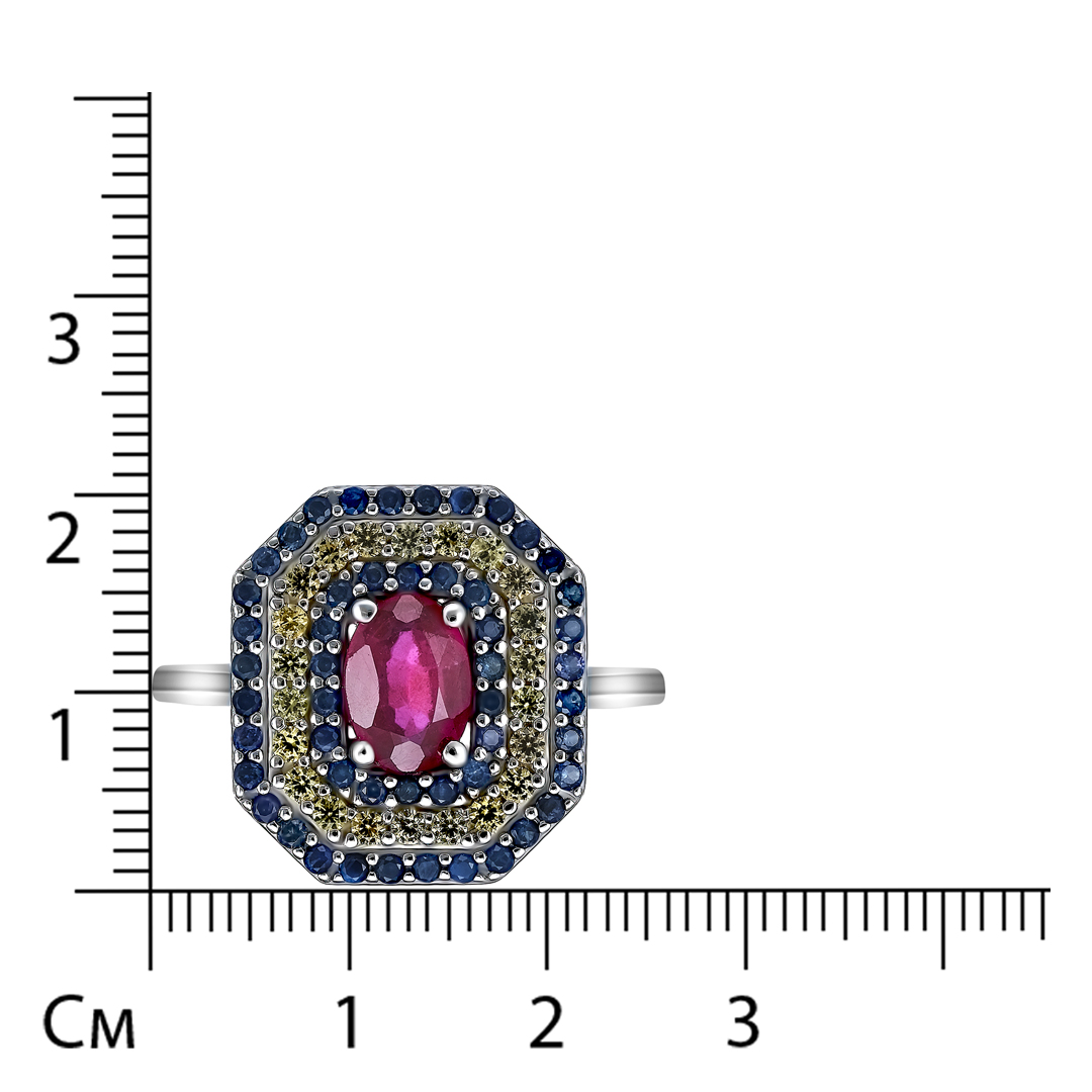 Серебряное кольцо с рубином