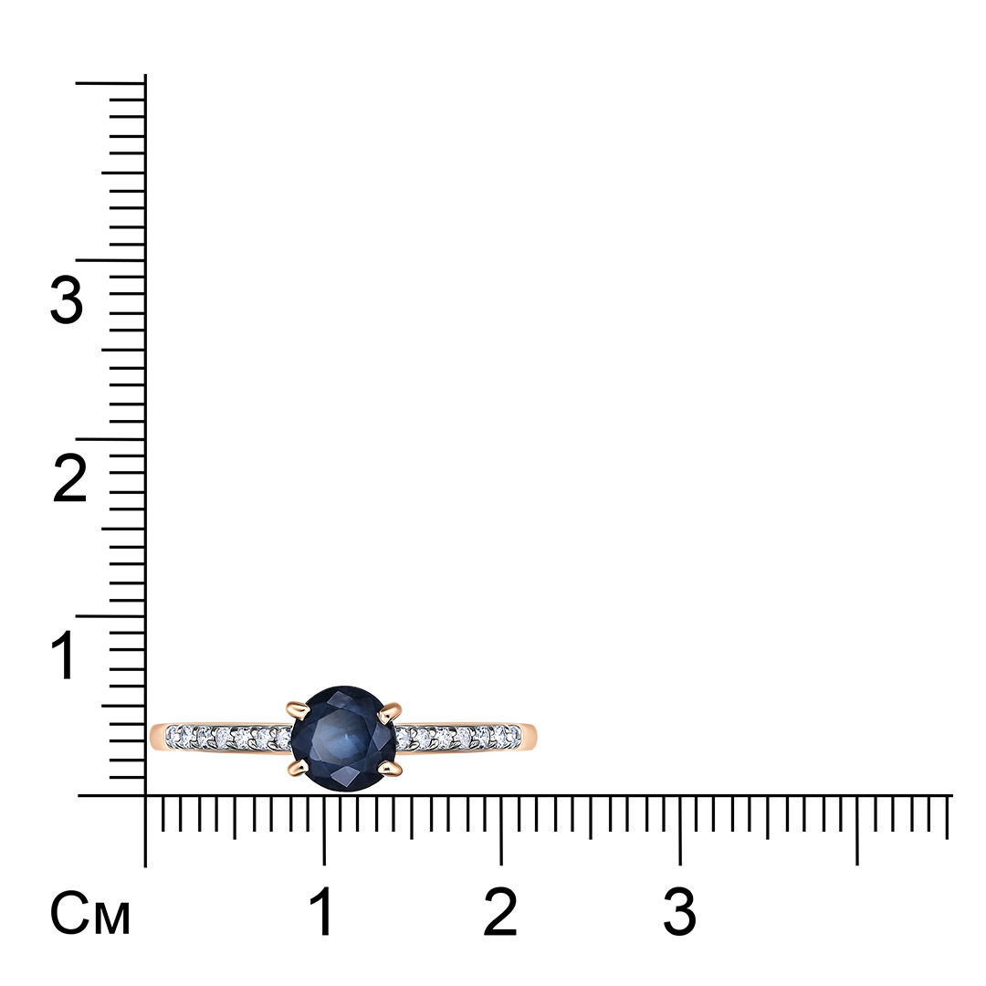 Кольцо из золота с сапфиром