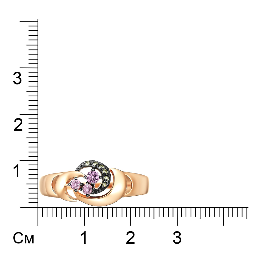 Серебряное кольцо с мультисапфирами