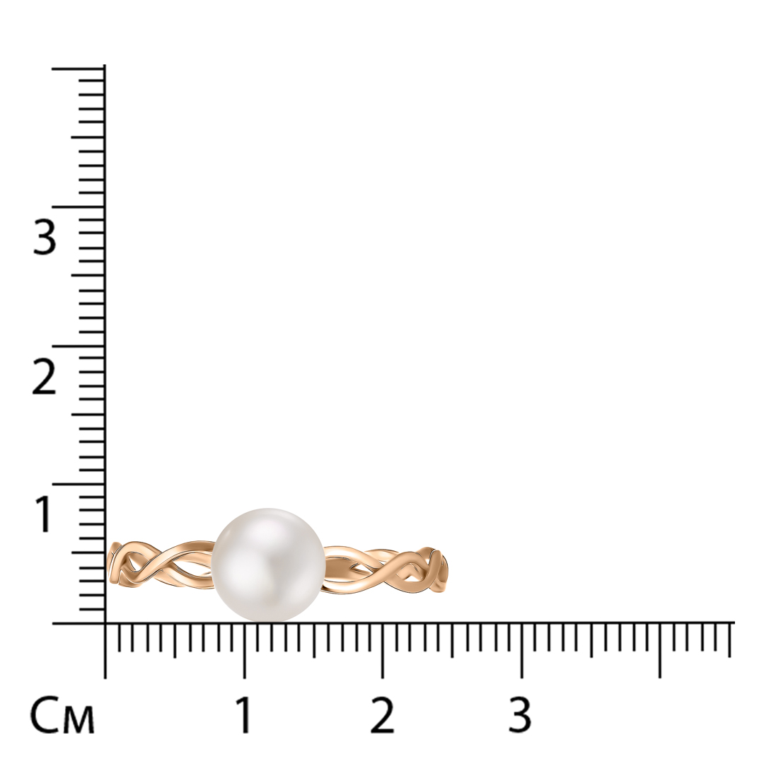Кольцо из золота с жемчугом