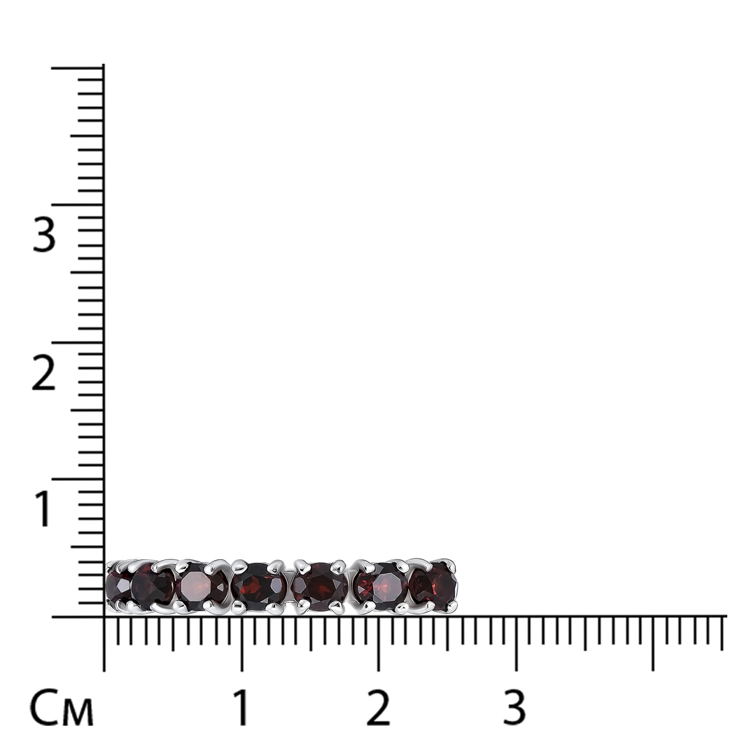 Серебряное кольцо с гранатами