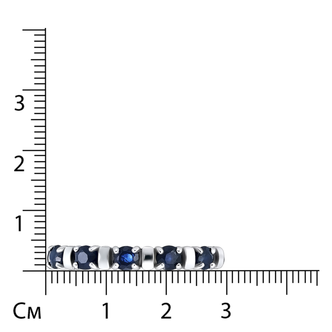 Серебряное кольцо с сапфирами