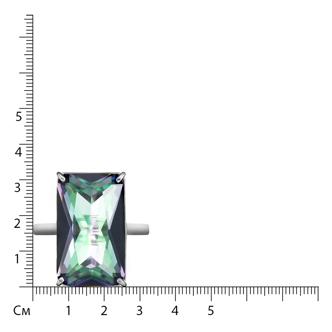 Серебряное кольцо с топазом Мистик