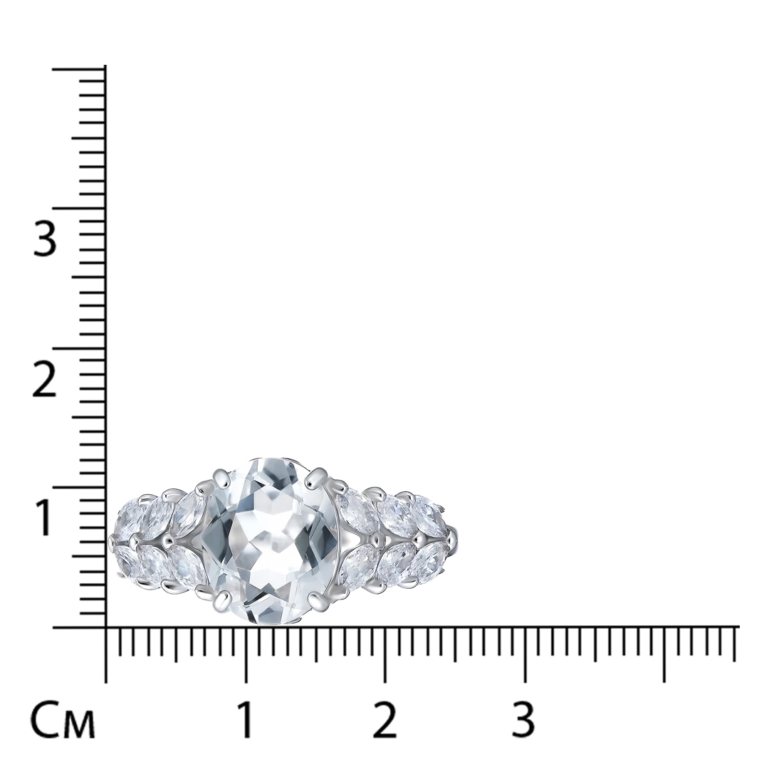Серебряное кольцо с горным хрусталем