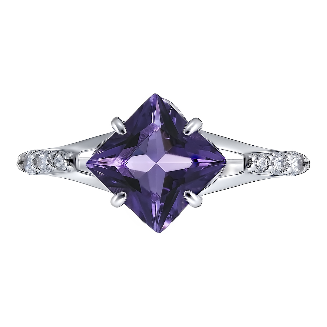 Серебряное кольцо с аметистом