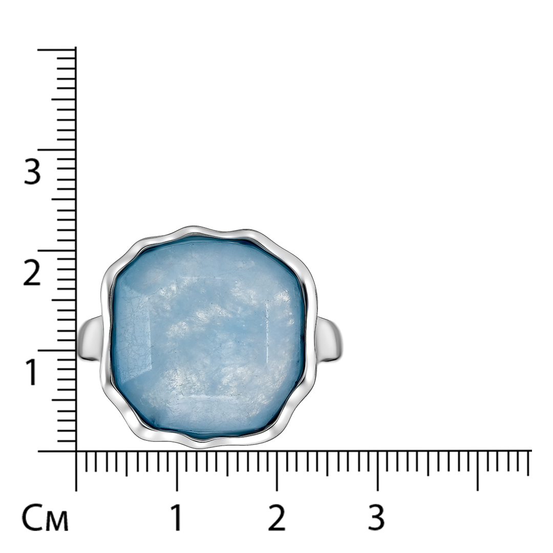 Серебряное кольцо с аквамарином