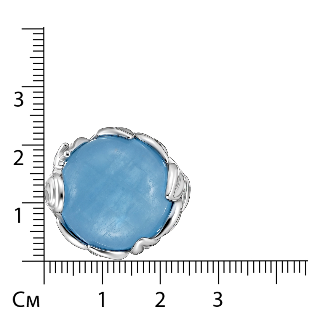 Серебряное кольцо с аквамарином