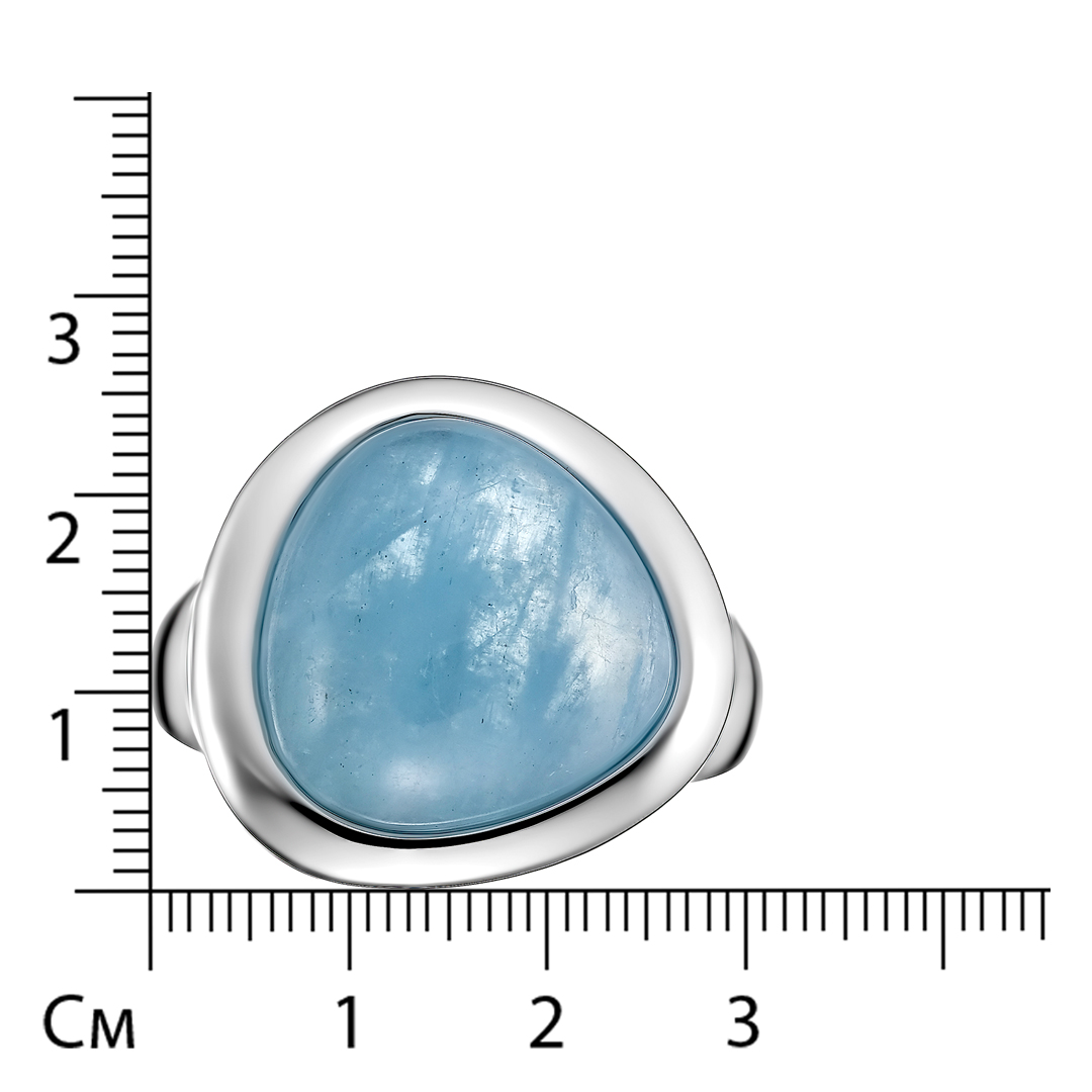 Серебряное кольцо с аквамарином