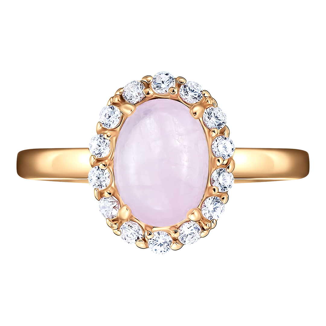 Серебряное кольцо с кунцитом