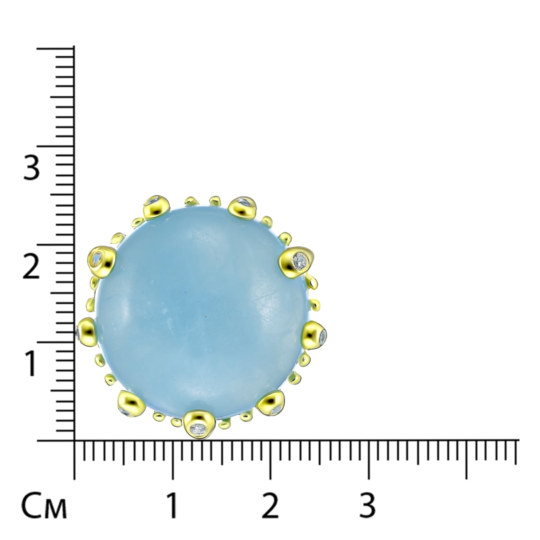 Серебряное кольцо с аквамарином