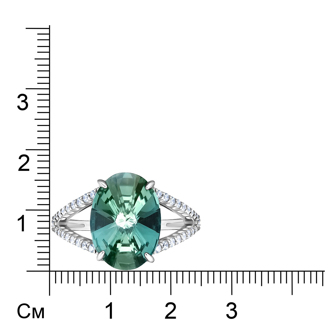 Серебряное кольцо с празиолитом